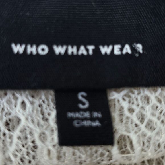 Who What Wear Sheer White Lace Blouse - Picture 5 of 5